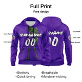 Custom Sweatshirt Hoodie For Man Woman Girl Boy Print Your Logo Name Number Purple