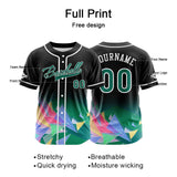 Custom Black Green Button Down Baseball Jersey for Men Women Adult Youth Print Name Number Logo