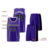 Custom Purple Black Basketball Jersey for Men Women Adult Youth Stitched Name Number Logo