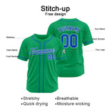 Custom Baseball Jersey Stitched Design Personalized Hip Hop Baseball Shirts Green-Royal