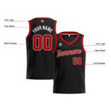 Custom Black Red Basketball Jersey for Men Women Adult Youth Stitched Name Number Logo