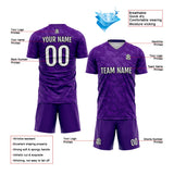 Custom Purple Soccer Uniform Jersey Kids Adults Personalized Set Jersey Shirt