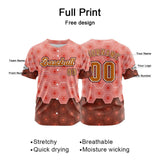 Custom Pink Button Down Baseball Jersey for Men Women Adult Youth Print Name Number Logo