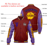 Custom Claret Purple Varsity Jackets for Men Women Youth Personalized Letterman Jackets