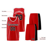 Custom Red Black Basketball Jersey for Men Women Adult Youth Stitched Name Number Logo