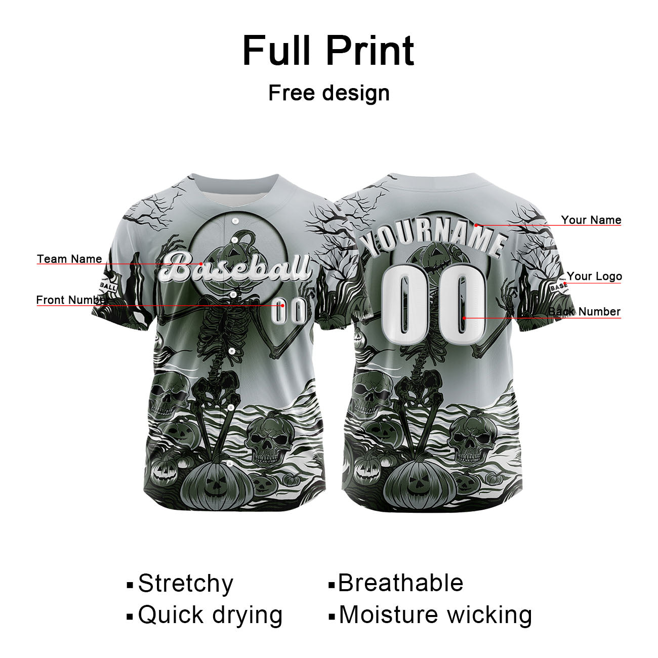 Custom Grey Button Down Baseball Jersey for Men Women Adult Youth Print Name Number Logo