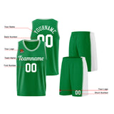 Custom Kelly Green White Basketball Jersey for Men Women Adult Youth Stitched Name Number Logo