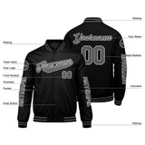 Custom Black Grey Varsity Jackets for Men Women Youth Personalized Letterman Jackets