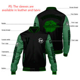 Custom Black Grass Green Varsity Jackets for Men Women Youth Personalized Letterman Jackets