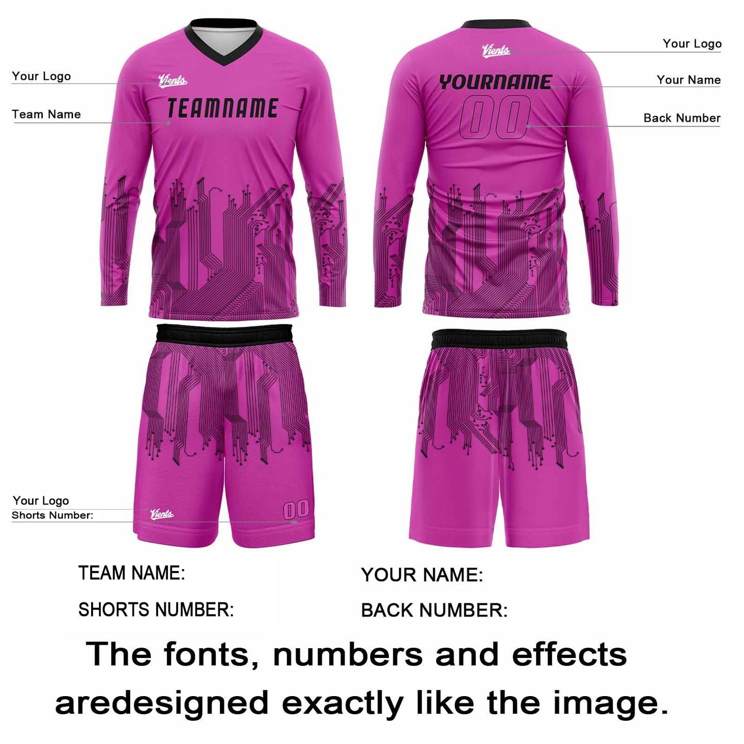 Custom Pink Black Basketball Soccer Football Shooting Long T-Shirt for Adults and Kids