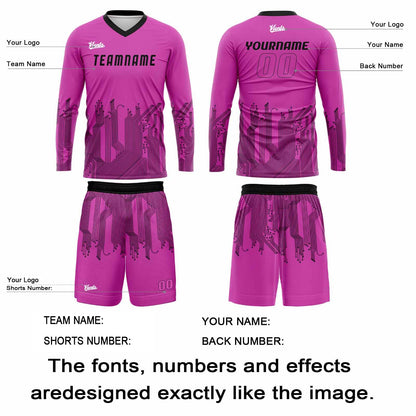 Custom Pink Black Basketball Soccer Football Shooting Long T-Shirt for Adults and Kids