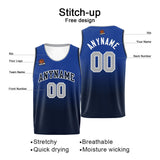 Custom Basketball Jersey Personalized Stitched Team Name Number Logo Royal&Navy