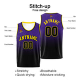 Custom Basketball Jersey Personalized Stitched Team Name Number Logo Purple&Black