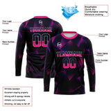 Custom Basketball Soccer Football Shooting Long T-Shirt for Adults and Kids Black&Pink