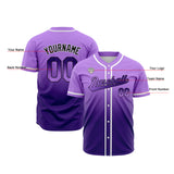 Custom Gradient Baseball Jerseys Personalized Name Number Logo