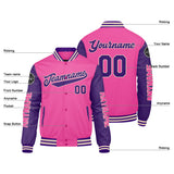 Custom Pink Purple Varsity Jackets for Men Women Youth Personalized Letterman Jackets