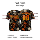 Custom Orange Baseball Jersey Print Personalized Name, Number and Logo