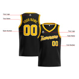 Custom Black Yellow Basketball Jersey for Men Women Adult Youth Stitched Name Number Logo