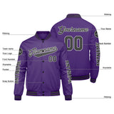 Custom Purple Grey Varsity Jackets for Men Women Youth Personalized Letterman Jackets