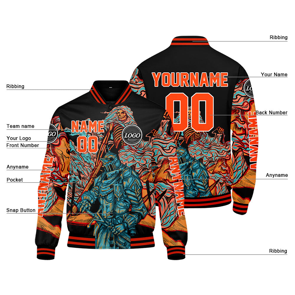 Custom Orange Varsity Jackets for Men Women Youth Personalized Letterman Jackets