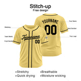 Custom Baseball Jersey Stitched Design Personalized Hip Hop Baseball Shirts Gold-Black