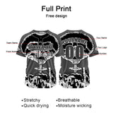 Custom Grey Baseball Jersey Print Personalized Name, Number and Logo