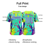 Custom Green Button Down Baseball Jersey for Men Women Adult Youth Print Name Number Logo