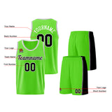 Custom Neon Green-Black Basketball Jersey for Men Women Adult Youth Stitched Name Number Logo