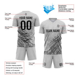 Custom Soccer Uniform Jersey Kids Adults Personalized Set Jersey Grey