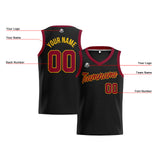 Custom Black Burgundy Yellow Basketball Jersey for Men Women Adult Youth Stitched Name Number Logo