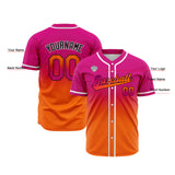 Custom Gradient Baseball Jerseys Personalized Name Number Logo