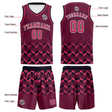 Custom Plum Red Basketball Jersey Uniform Suit Printed Your Logo Name Number
