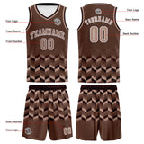 Custom Brown Basketball Jersey Uniform Suit Printed Your Logo Name Number