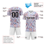 Custom Soccer Uniform Jersey Kids Adults Personalized Set Jersey White&Fluid