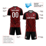 Custom Soccer Uniform Jersey Kids Adults Personalized Set Jersey Red&Black