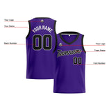 Custom Purple Black Basketball Jersey for Men Women Adult Youth Stitched Name Number Logo