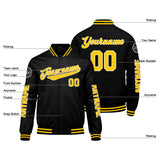 Custom Black Yellow Varsity Jackets for Men Women Youth Personalized Letterman Jackets