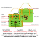 Custom Fluorescent Green Yellow Double Layer Insulated Cooler Bag - 600D Oxford Waterproof Picnic Tote for Camping, Hiking & BBQ - Large Capacity Thermal Lunch Bag