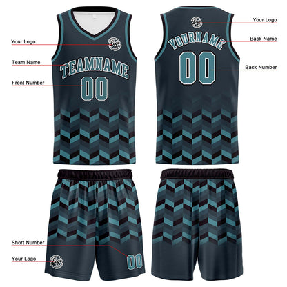 Custom Prussian Blue Basketball Jersey Uniform Suit Printed Your Logo Name Number