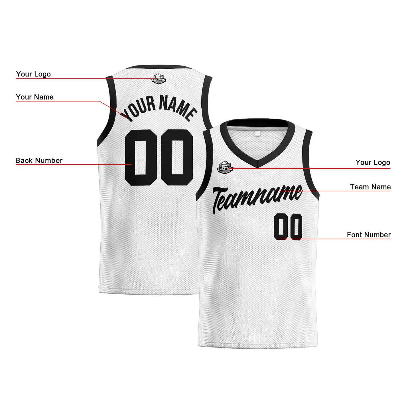 Custom White Black Basketball Jersey for Men Women Adult Youth Stitched Name Number Logo