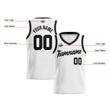 Custom White Black Basketball Jersey for Men Women Adult Youth Stitched Name Number Logo