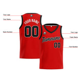 Custom Red Black Basketball Jersey for Men Women Adult Youth Stitched Name Number Logo