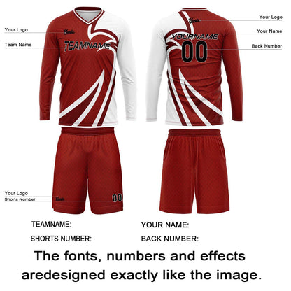 Custom Red Basketball Soccer Football Shooting Long T-Shirt for Adults and Kids