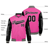Custom Pink Black Varsity Jackets for Men Women Youth Personalized Letterman Jackets