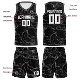 Custom Black Grey Reversible Basketball Suit for Adults and Kids Personalized Jersey