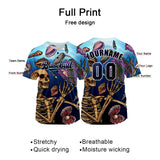 Custom Dark Bule Baseball Jersey Print Personalized Name, Number and Logo