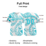 Custom White Button Down Baseball Jersey for Men Women Adult Youth Print Name Number Logo