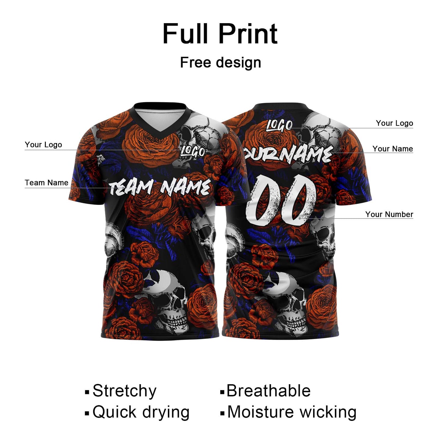 Custom T-Shirts for Sports Fans, Personalized Name and Number Designs, Adult and Kids Sizes
