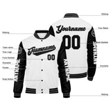 Custom Black White Varsity Jackets for Men Women Youth Personalized Letterman Jackets