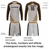 Custom Brown Basketball Soccer Football Shooting Long T-Shirt for Adults and Kids